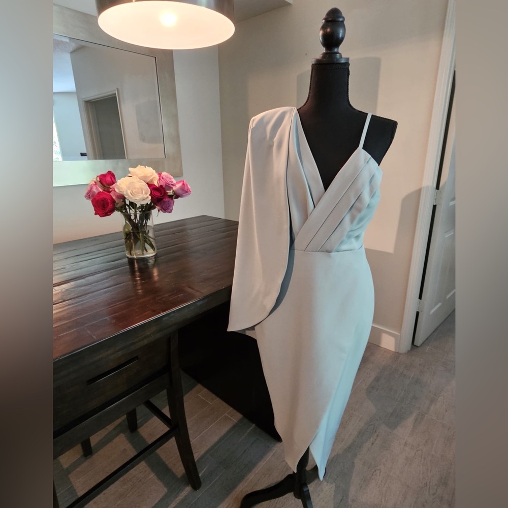 Cape sleeve dress